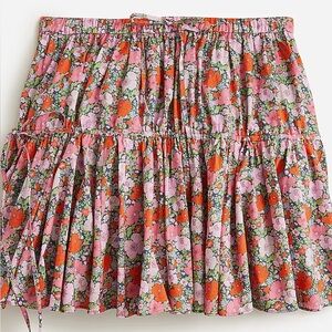 JCREW Tiered organic cotton mini skirt‎ in Liberty® Meadow Song fabric - Medium